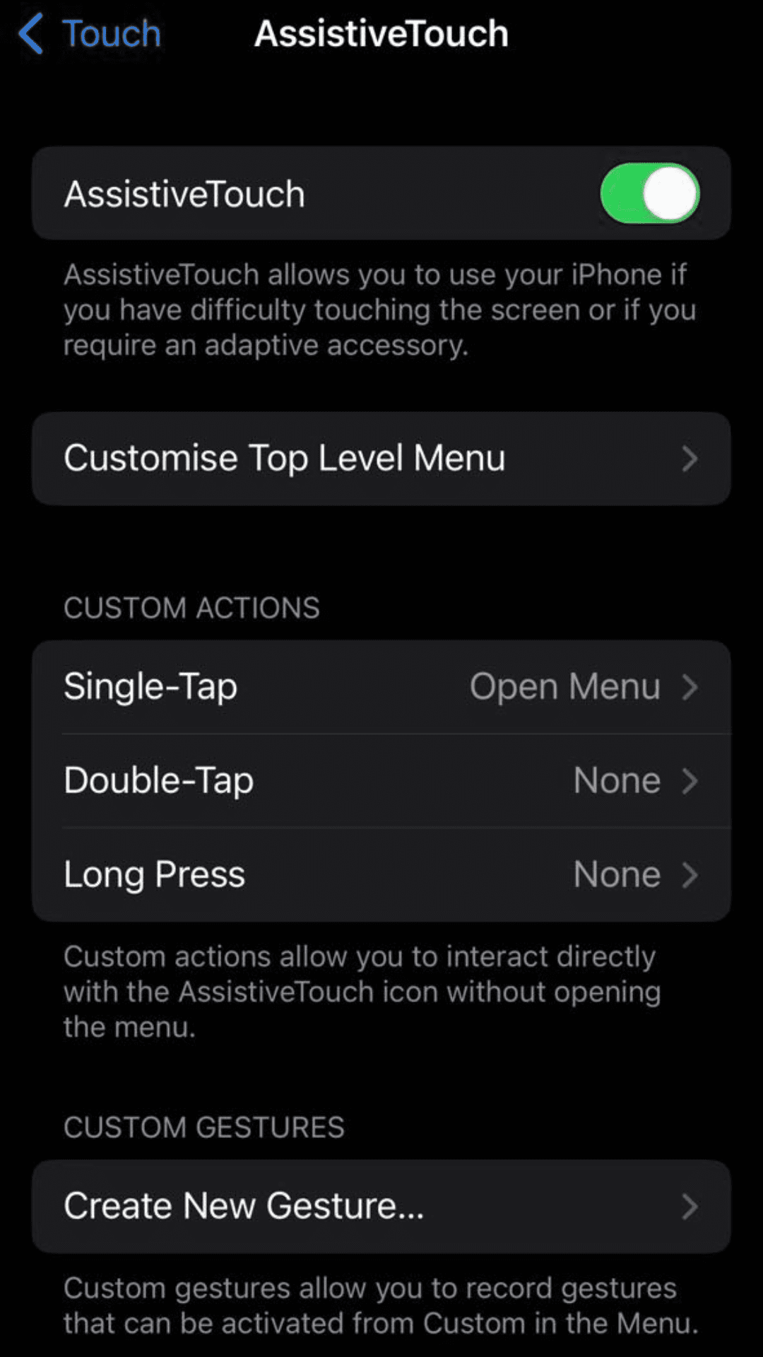 AssistiveTouch: Navigating Your iPhone with Gestures