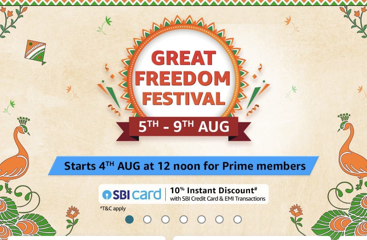 Amazon Great Freedom Festival sale