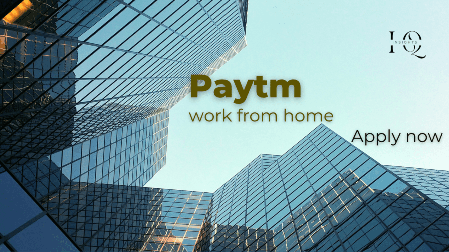 Paytm work from home jobs